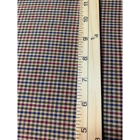 Blue & Red Plaid Cotton Fabric 1/2 Yard 42" Wide For Sewing & Crafting - Picture 4 of 5